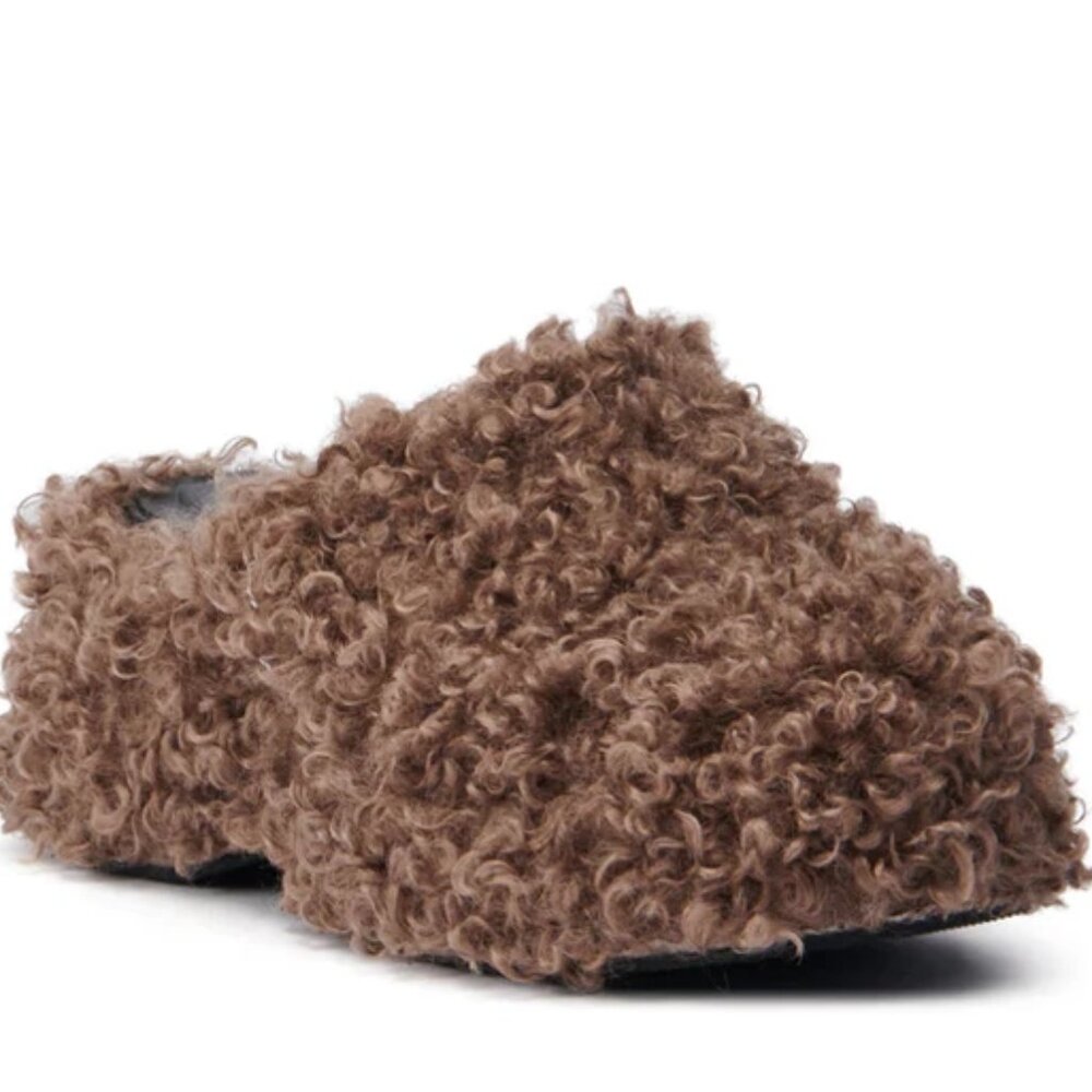 Azalea Wang Curly Shaggy Platform Clog